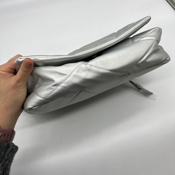 Shawn Killinger x IHKWIP Knotted Shoulder Bag w Crossbody Strap Metallic Silver - Picture 11 of 16